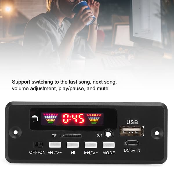Bluetooth 5.0 Audio MP3-avkodarkortsmodul med fjärrkontrollhögtalartillbehör