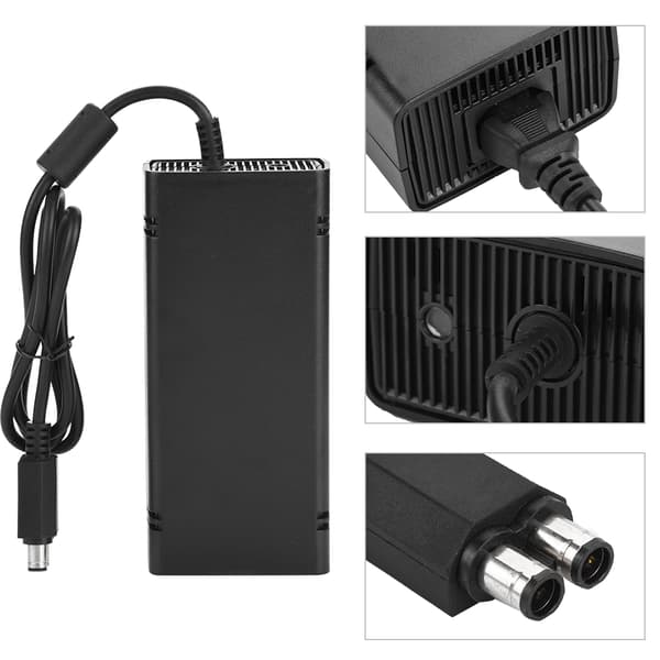 Universal strømforsyning mursten oplader strømadapterkabel til XBOX 360 SLIM (EU-stik)