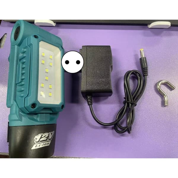 12V Max LED Arbejdslys, 180° Foldbart, 2 Tilstande, Batterimåler, Krog & Magnet, til Autoreparation & Camping