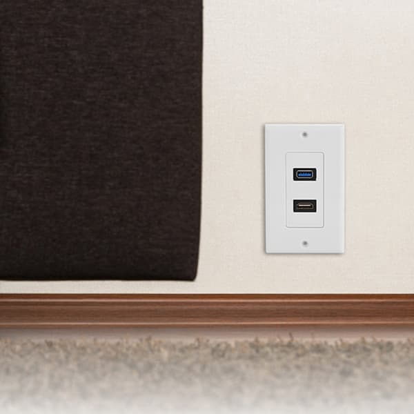 HDMI USB3.0 To i en integreret multimedievægpanel lyd- og videostik