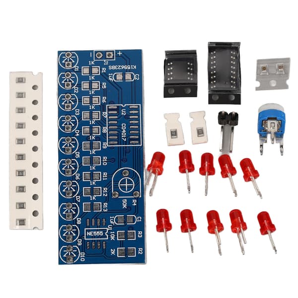 Vandstrømmende LED-lyssæt NE555 CD4017 DIY elektronisk modul driverkort