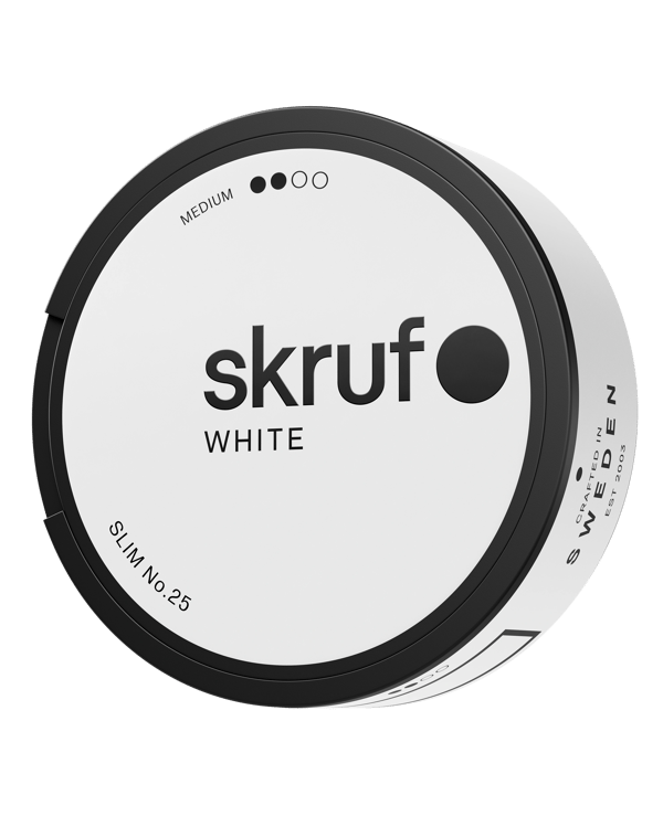 Skruf no. 25 Slim White Medium 10-pack