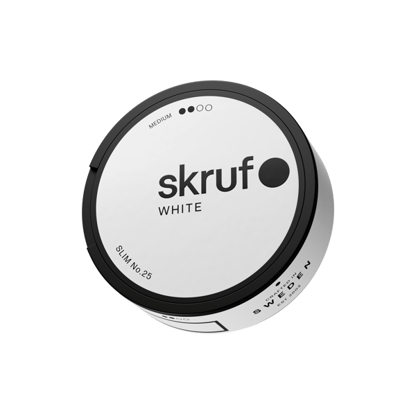 Skruf no. 25 Slim White Medium 10-pack