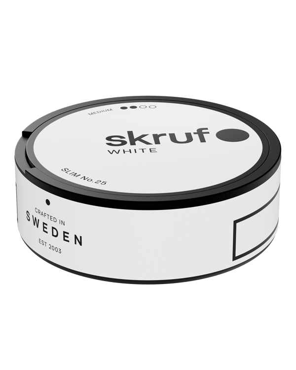 Skruf no. 25 Slim White Medium 10-pack