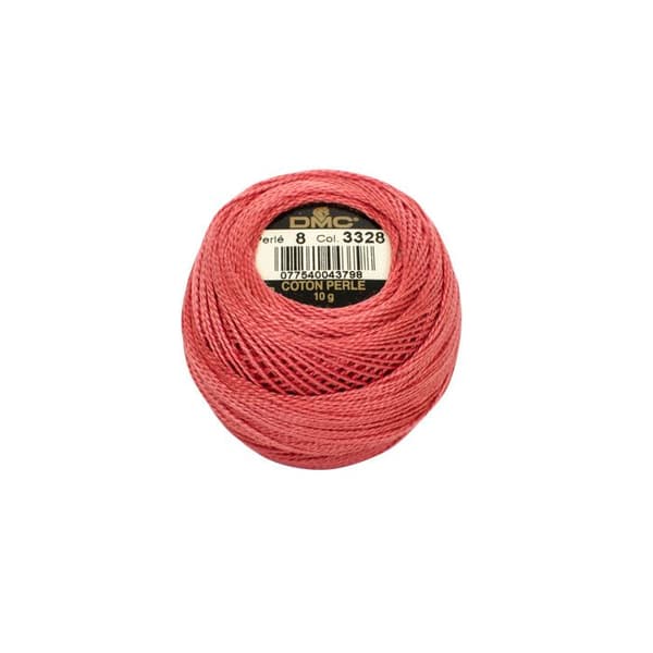 Broderigarn - DMC - 116 - Pärlgarn - Mörk lax - Storlek 8