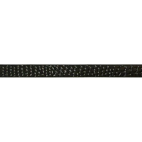 MégaCréa - Armband 6 mm Krokodilstil Svart