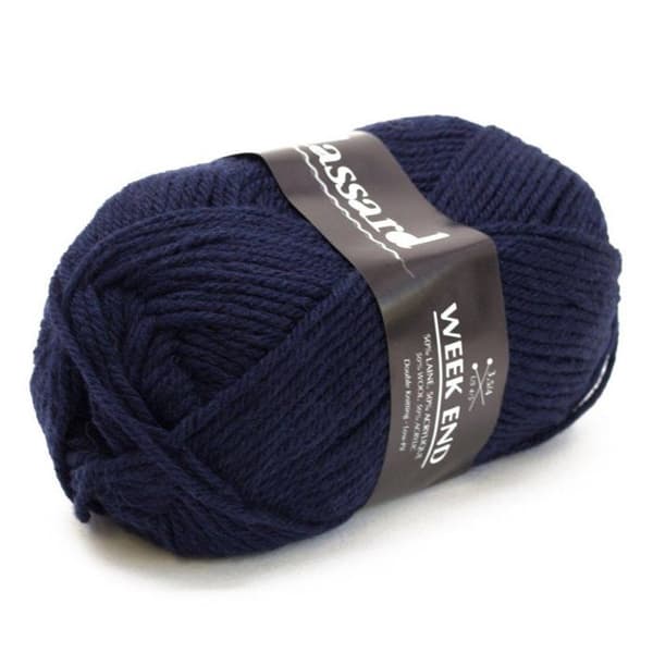 Plassard - Stickgarn Week End 0005 Marin 50% Ull