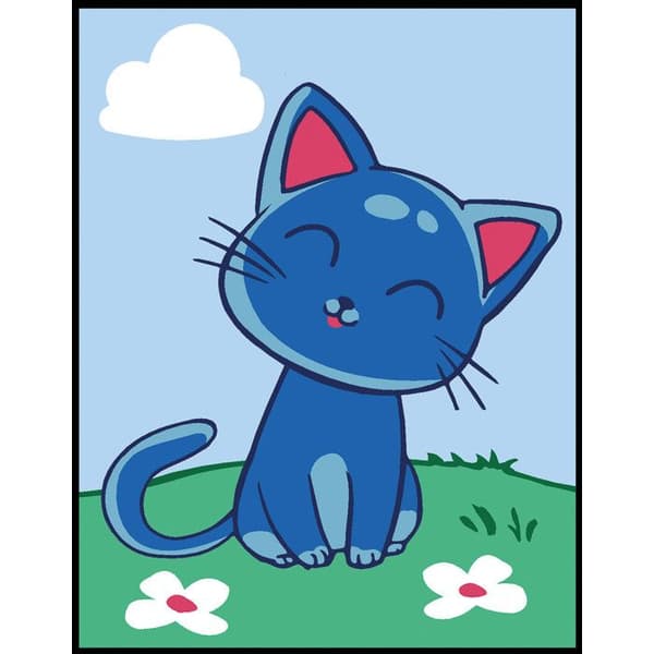 Kit Canevas Margot N17 Chat Blå 20x25 cm
