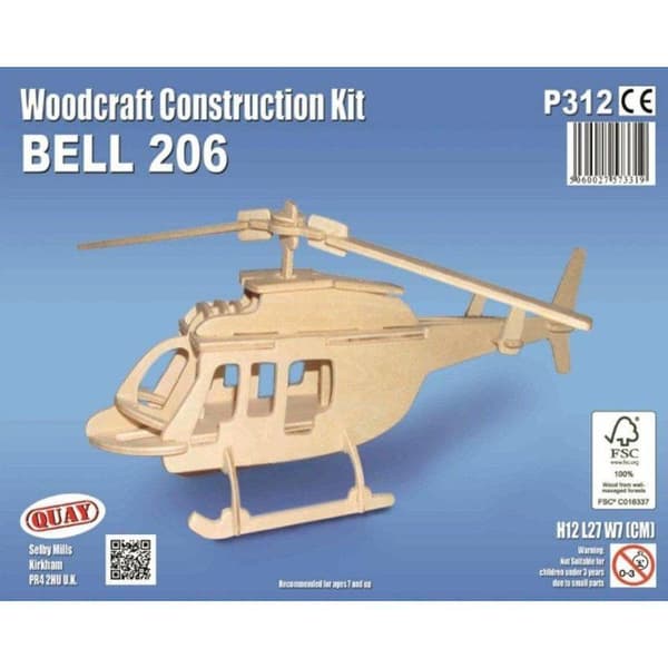 Kaj - Trämodell Helikopter (Bell 206)
