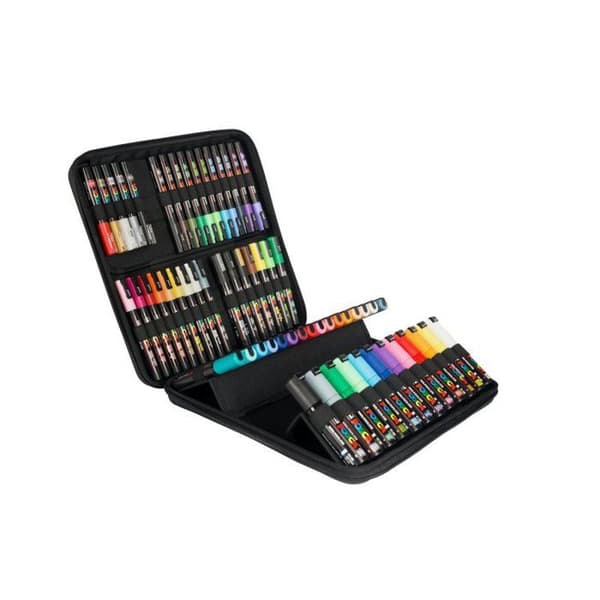 Posca - Svart Posca-väska med 60 assorterade markörer