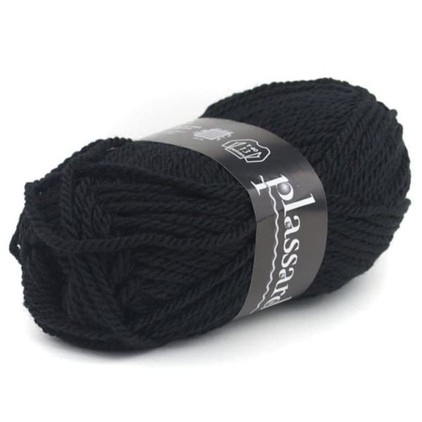 Plassard - Stickgarn Datcha 516 Svart 50% Ull