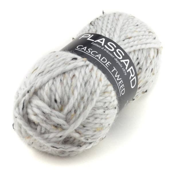 Plassard - Cascade Tweed 10 Ljusgrå Garnboll
