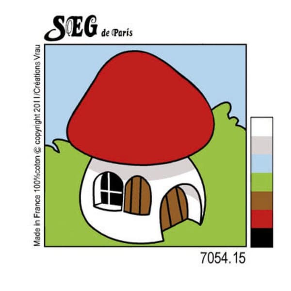 Kit canvas Sudan Hus svamp 20x20cm