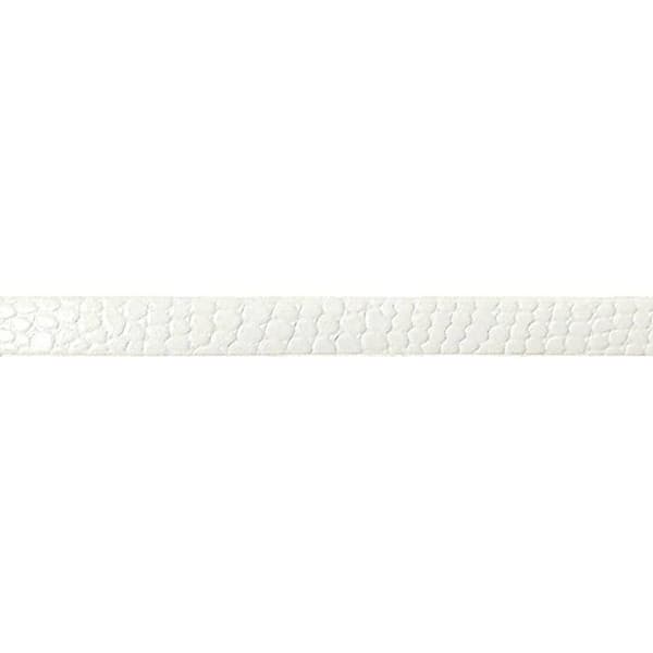 MégaCréa - Armband 6 mm Krokodilstil Vit
