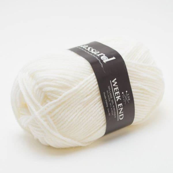 Plassard - Helgstickgarn 1200 Vit 50% Ull