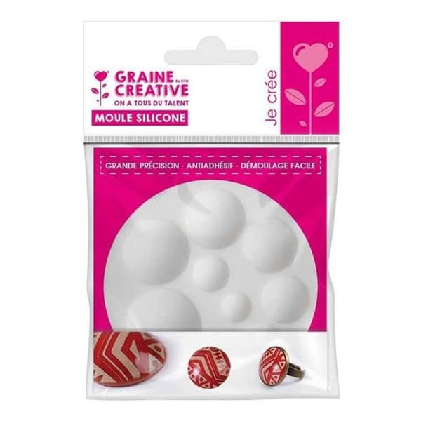 Graine Créative - Silikonform (mini) Rund Cabochon