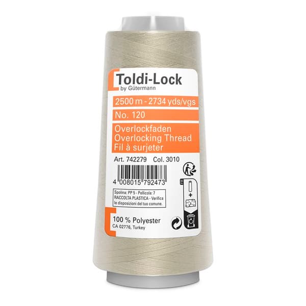 Fil Surjet special Overlock 2500m 100% polyester - Att 182 - 3010 - beige