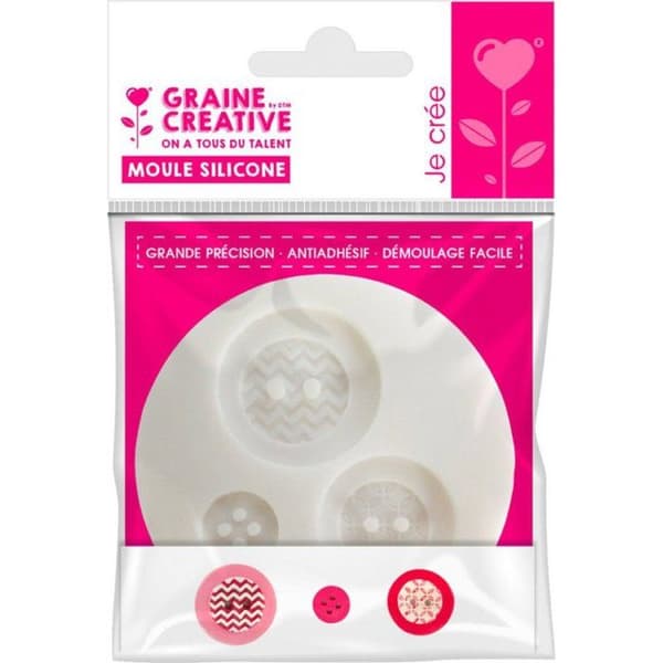 Graine Créative - Silikonform Knappar