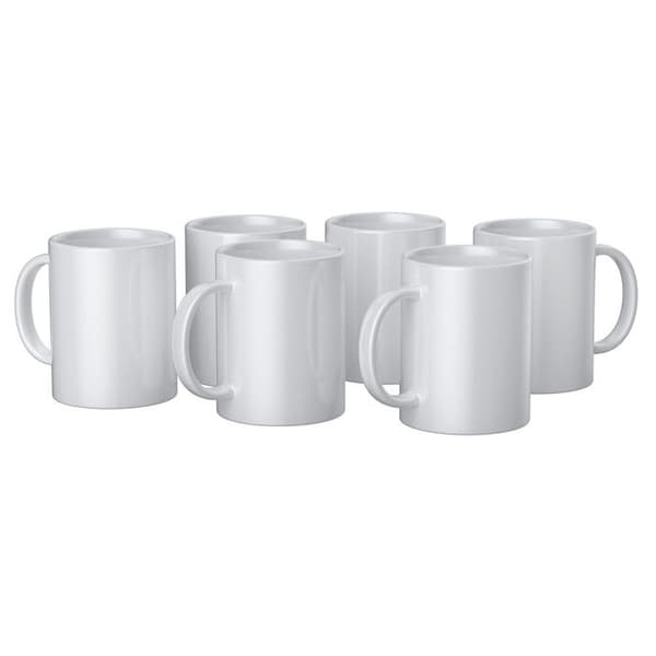 Mugg - Cricut - Mug Press - 15oz - Vit - Cylindrisk - 6/Förpackning