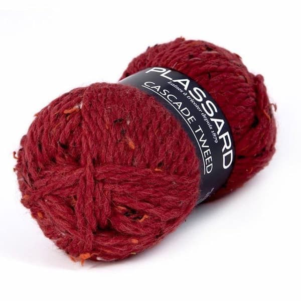 Plassard - Cascade Tweed 62 Röd garnboll