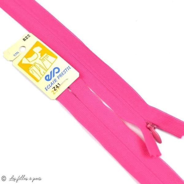 Fermeture Éclair - Prym - Osynlig - Oeko-Tex - Fuchsia rosa - 22 cm