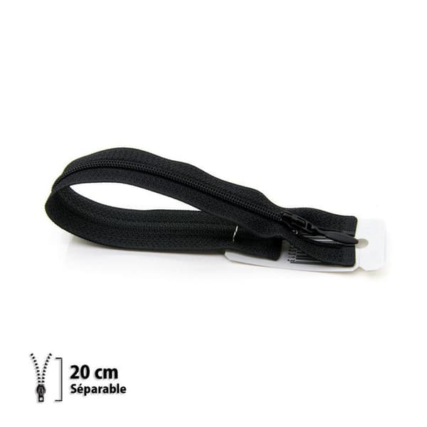 Dragkedja - ECLAIR PRYM - Z45 - Separabel - Maska 4 mm - 20 cm - Svart