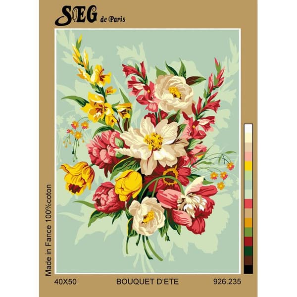 Canevas antik Sommarbukett 40x50cm