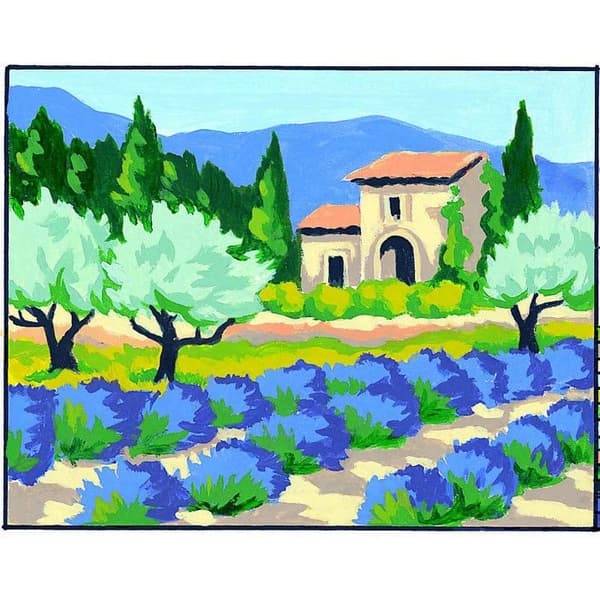 Kit canvas vit lavendel 20x25cm