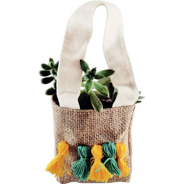 Jutepåsar - Sodertex - Set med 10 - PVC-belagd - 4,5x10x10cm - Naturlig färg