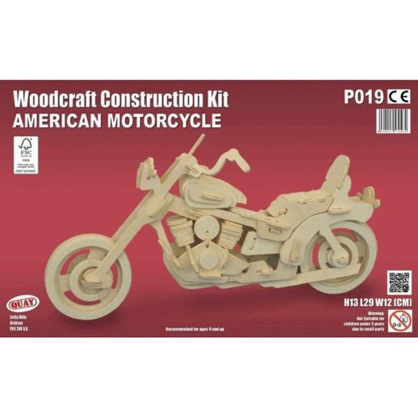 Trämodell Motorcykel