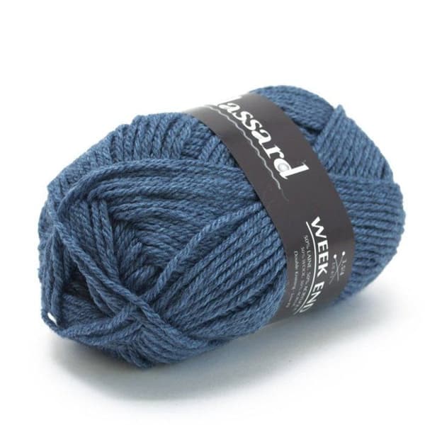 Plassard - Helgstickgarn 1280 Blå Jean 50% Ull