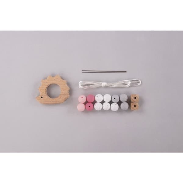 DIY Kit Teether - Igelkott - Rosa
