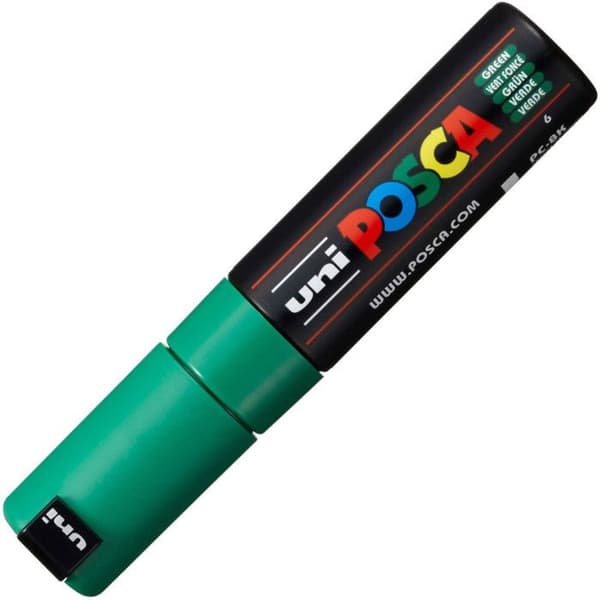 Marqueur - POSCA - Bred spets - Mörkgrön - 8 mm - Opaque