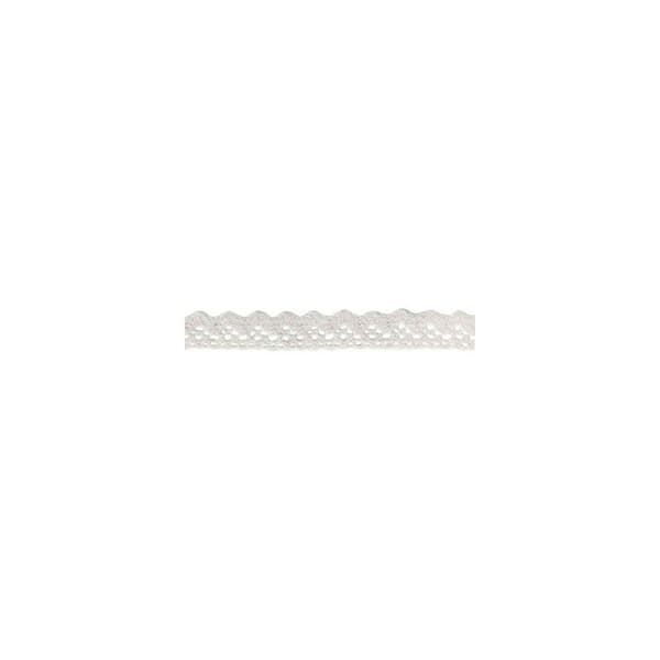 Klipptape - Bomull - Spets effekt - 1m x 1,5 cm - Vit - Blandat