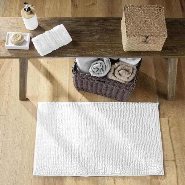 Söt badmatta 45 x 75 cm – Vit
