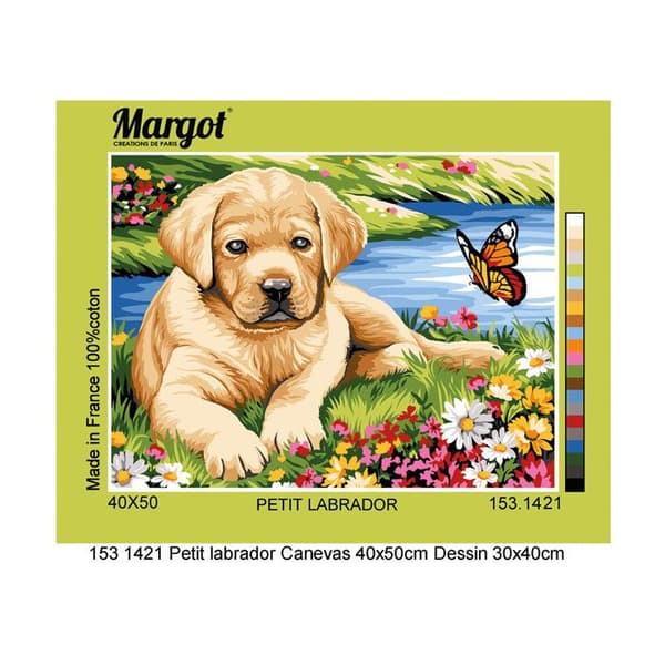 Canevas Margot Petit Labrador 40x50 cm