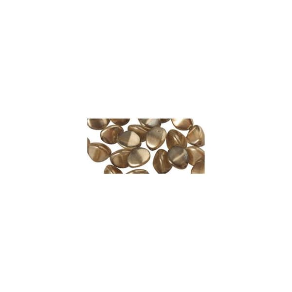 Glaspärlor - Triangulära, brun taupe, 7 mm, låda 32 stycken