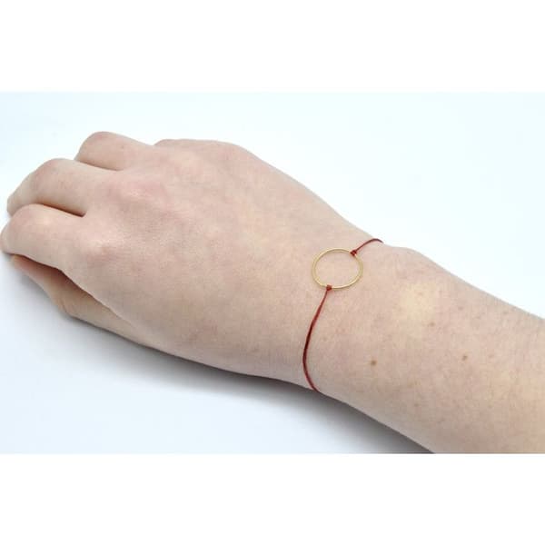 Kollektion CMLPB - Ringarmband och vinröd tråd
