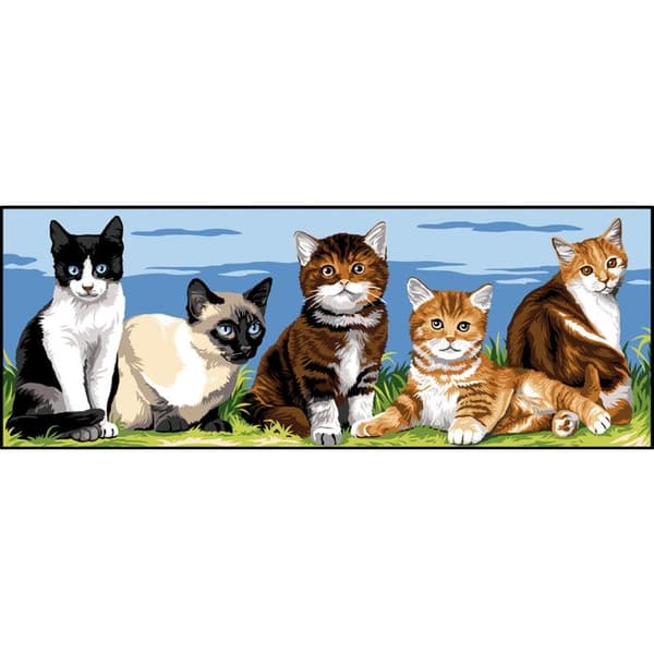 Canevas Pénélope Antik Kattungar 25x60cm