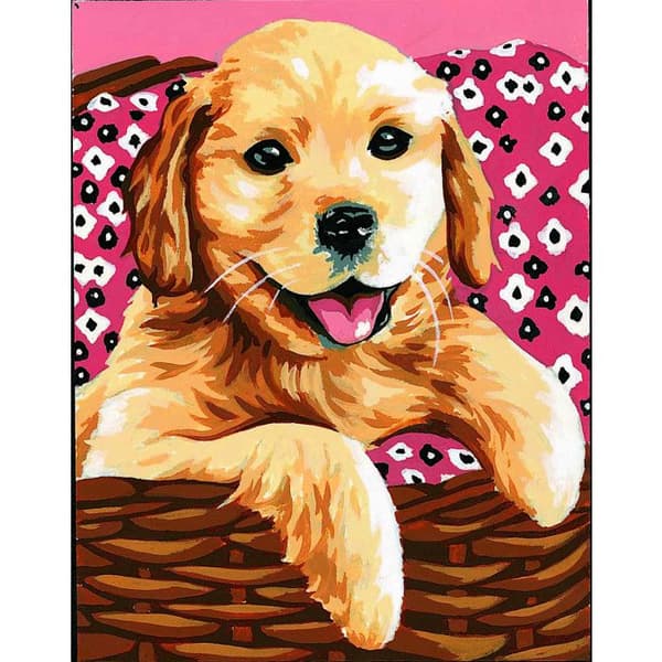 Kit vävduk vit Labrador 20x25cm