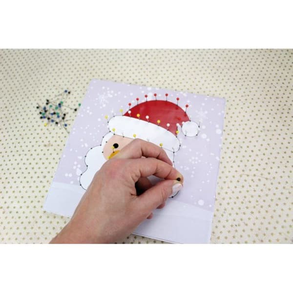 MégaCréa DIY - Barnkit String Art Tavel av spänd tråd Jultomte