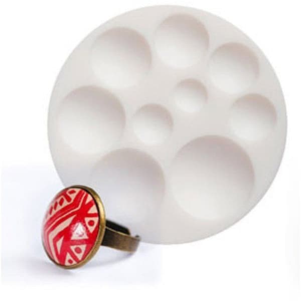 Graine Créative - Silikonform (mini) Rund Cabochon