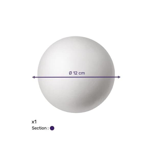 Styrofoam bollar, hela, 12 cm