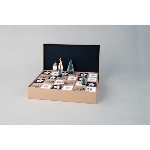 Pappersmaché adventskalender 26 x 38 cm