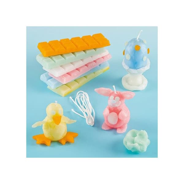 Graine Créative - Formbar ljus 6 stänger Pastellfärger 240 g