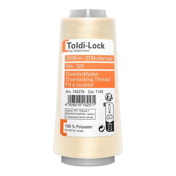 Fil Surjet spécial Overlock 2500m 100% polyester - Att 41 - 1145 - ecru