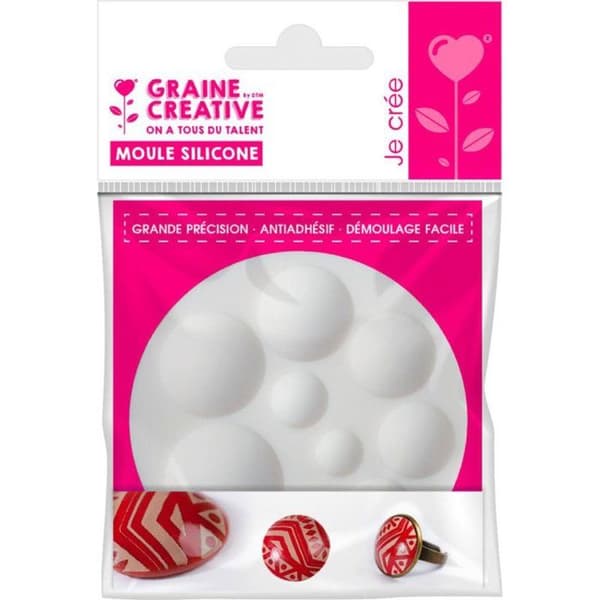 Graine Créative - Silikonform (mini) Rund Cabochon