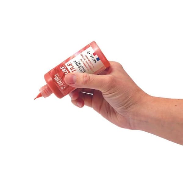 Textilfärg 100 ml slips och stanseffekt - terrakotta