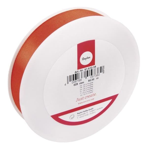 Rayher - Taffetaband Orange 25 mm Per meter