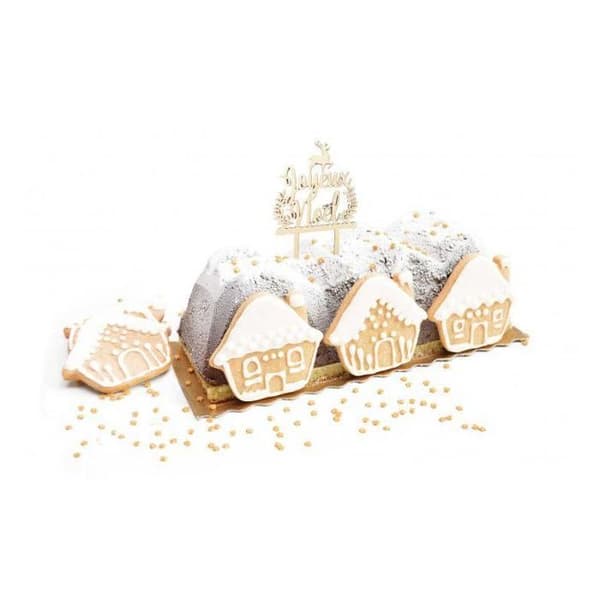 Tårtdekoration trä "God Jul"
